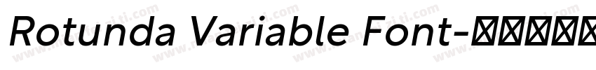 Rotunda Variable Font字体转换